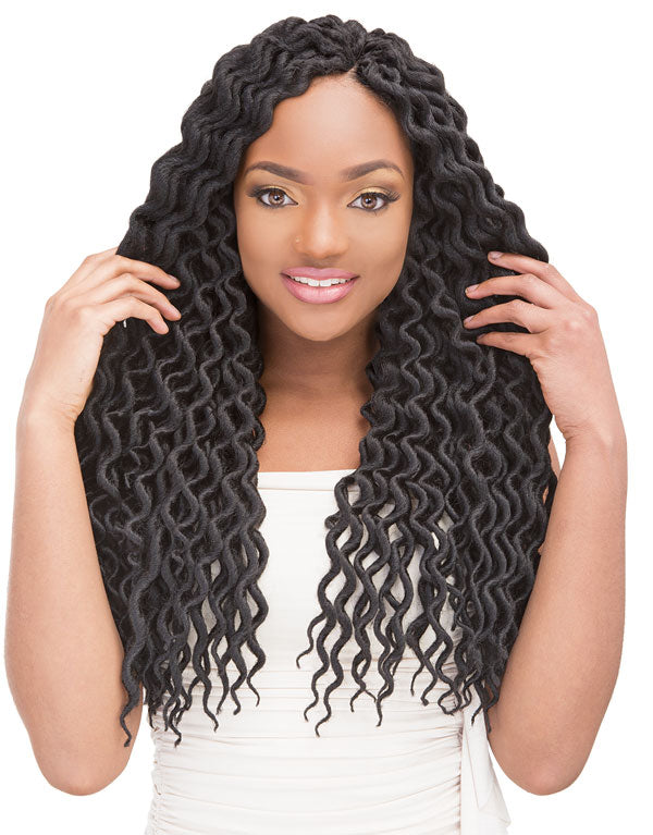 2X MAMBO NATURAL COILY LOCS 18″ CROCHET BRAIDING HAIR