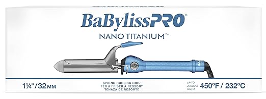 BABYLISS PRO NANO TITANIUM SPRING CURLING IRON 1.25 MM
