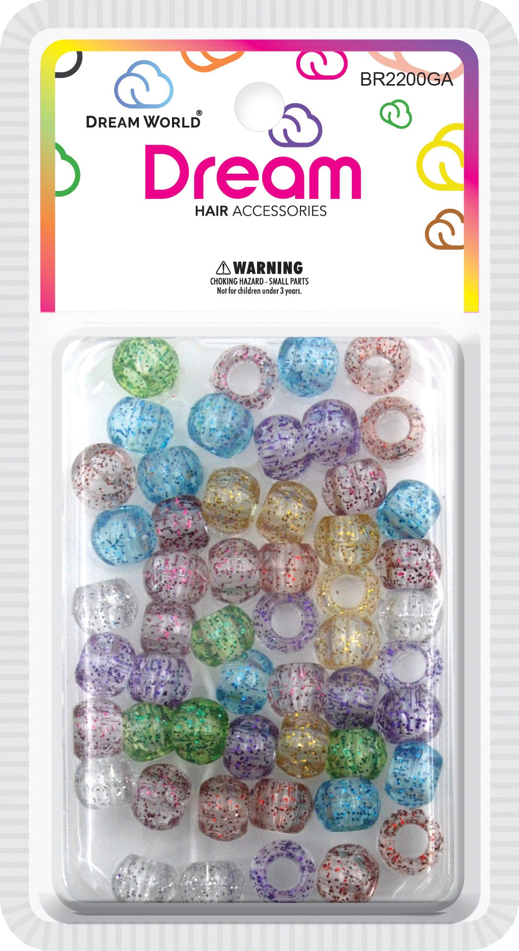 DREAM WORLD BIG ROUND HAIR BEADS -