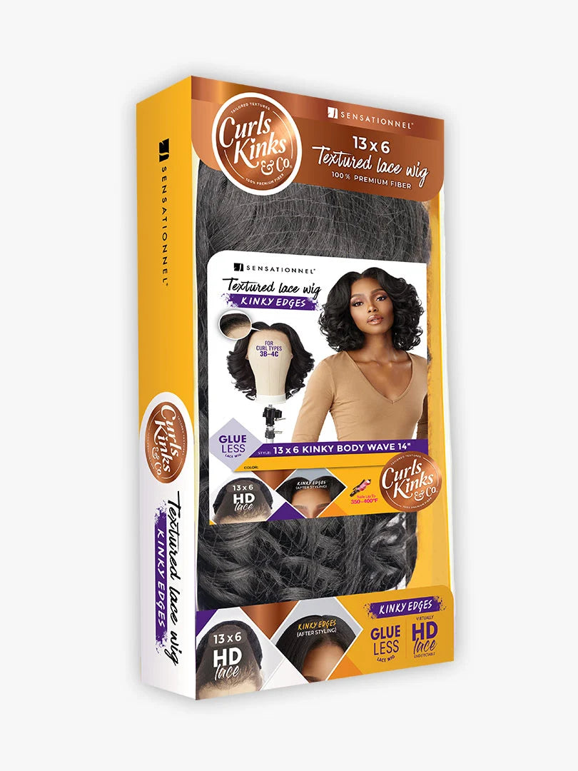 SENSATIONNEL - KINKY EDGES 13X6 KINKY BODY WAVE 14″ GLUELESS LACE WIG