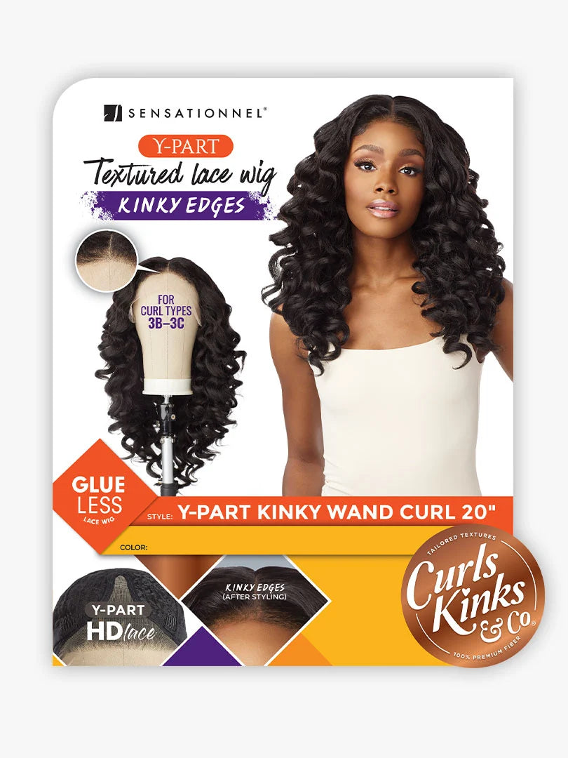 SENSATIONNEL - Y-PART KINKY WAND CURL 20″ GLUELESS HD LACE WIG