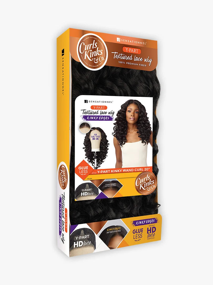 SENSATIONNEL - Y-PART KINKY WAND CURL 20″ GLUELESS HD LACE WIG