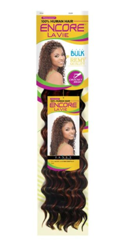ENCORE LA VIE NEW DEEP BULK 24" CROCHET BRAIDING HAIR