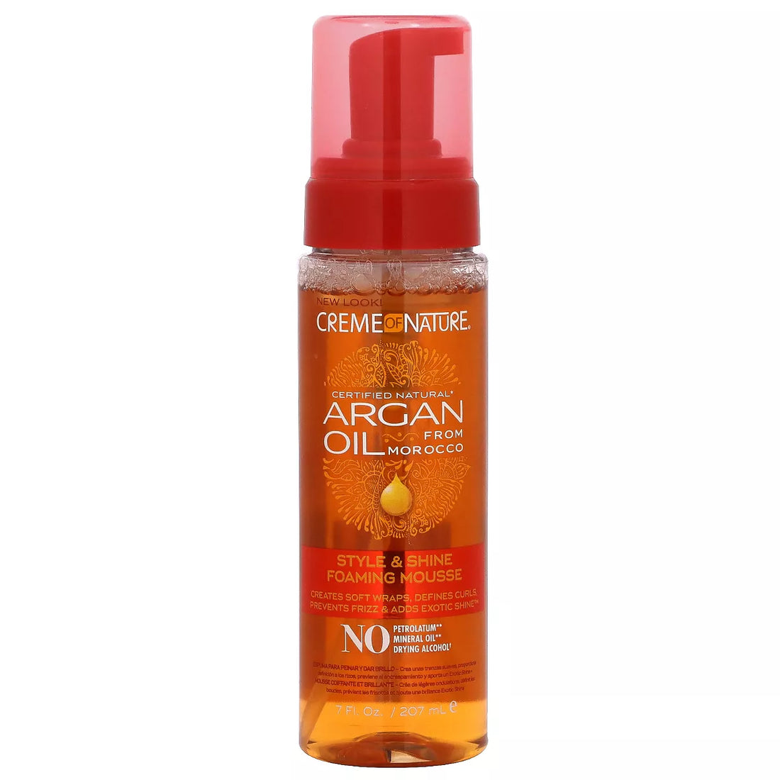 CREME OF NATURE ARGAN OIL STYLE & SHINE FOAMING MOUSE 7OZ