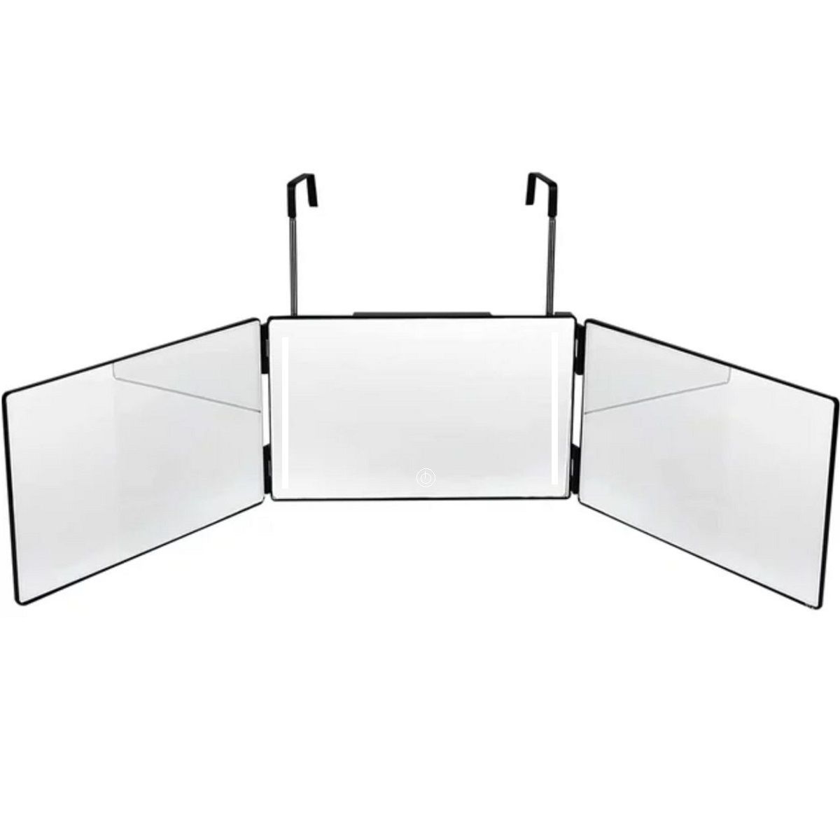 BLACK ICE TRIFOLD 3 WAY MIRROR WITH RECHARGEABLE LED LIGHT