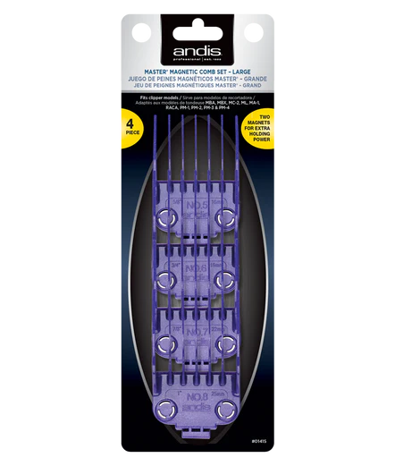 ANDIS® MASTER MAGNETIC COMB 4 PIECE SET - LARGE