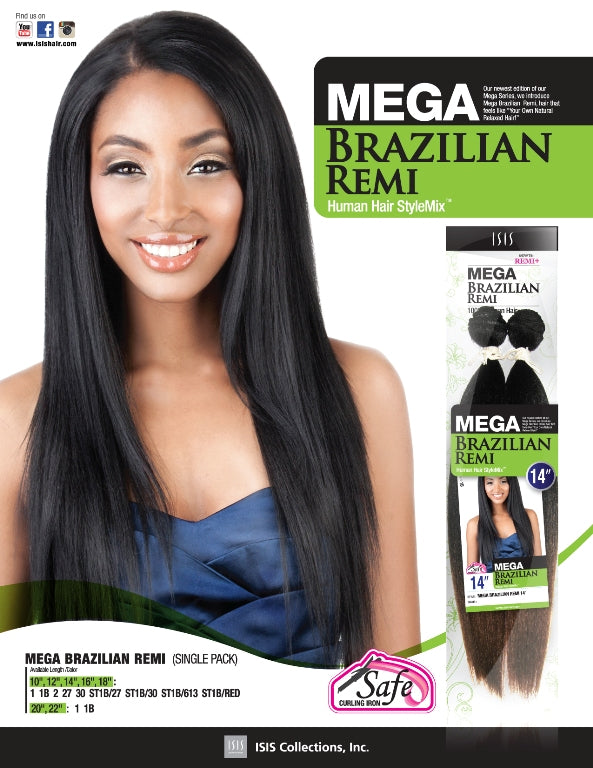 MEGA BRAZILIAN REMI HUMAN HAIR STYLEMIX WEAVING HAIR - 18"