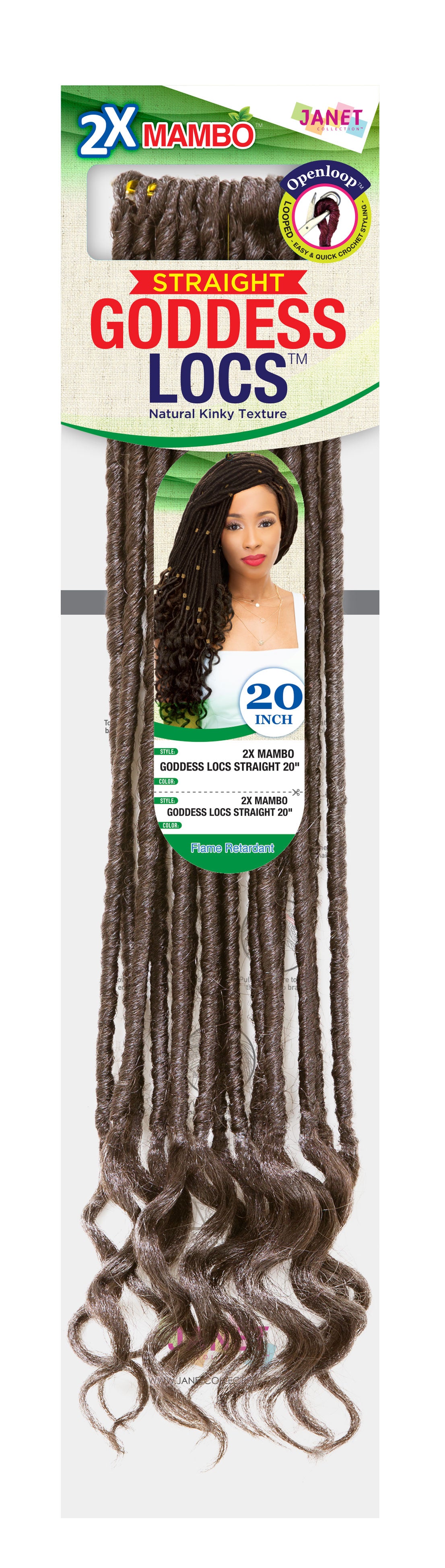 2X MAMBO GODDESS LOCS STRAIGHT 20″