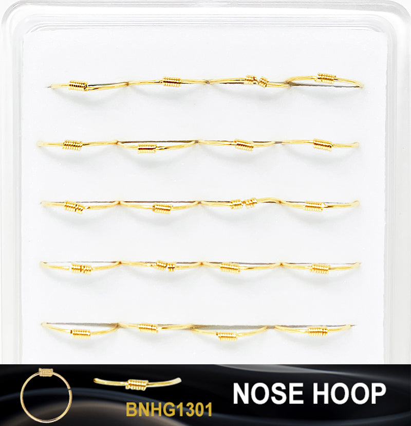 GOLD FASHION NOSE RING (HOOP) - SOLD BY EACH UNIT