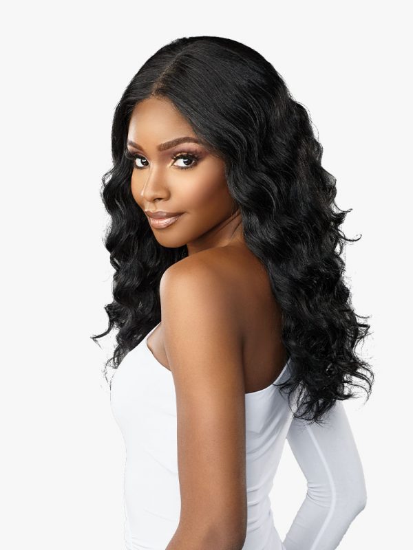 SENSATIONNEL - BUTTA LACE HUMAN HAIR BLEND DEEP WAVE 20″ LACE FRONT WIG