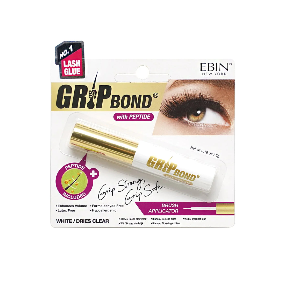 EBIN - GRIP BOND LASH ADHESIVE WITH PEPTIDE
