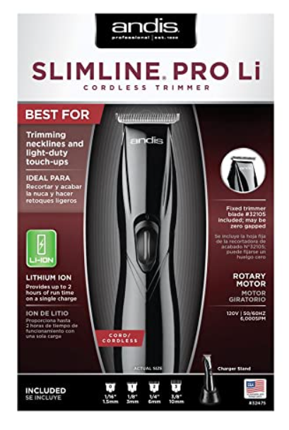 ANDIS SLIMELINE PRO LITHIUM ION T-BLADE CORDLESS TRIMMER