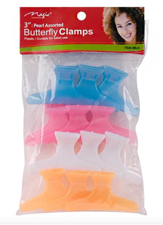 MAGIC COLLECTION CLAMP BUTTERFLY 3" 12PC