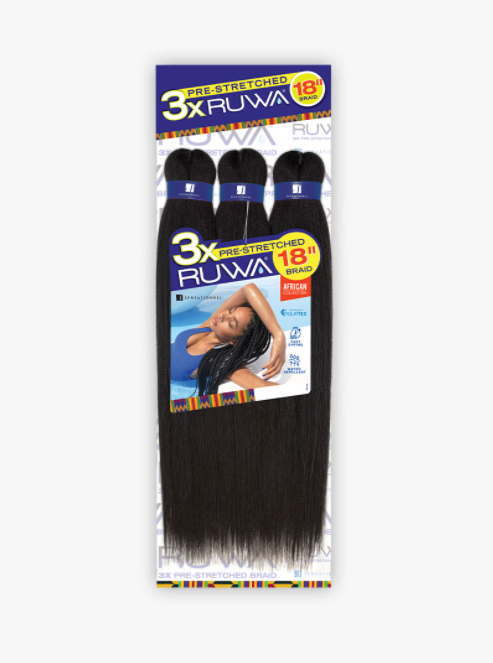 SENSATIONNEL - X-PRESSION-3X RUWA PRE-STRETCHED BRAIDING HAIR 18″