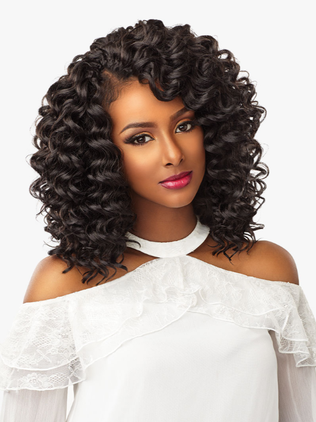 SENSATIONNEL - LULUTRESS - 2X DEEP WAVE 8" CROCHET BRAIDING HAIR