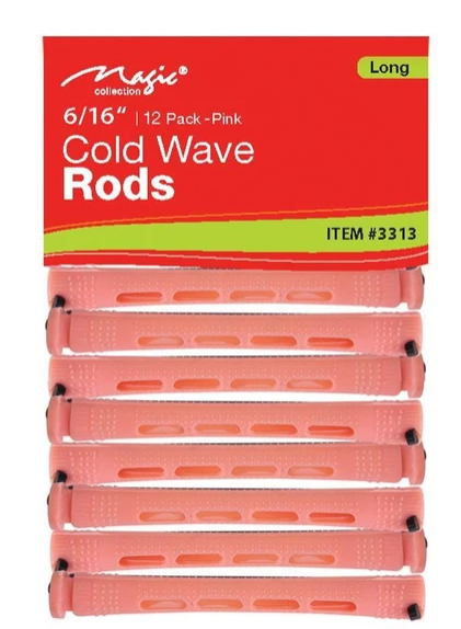 MAGIC COLLECTION COLD WAVE RODS 6/16" 12 PIECES - PINK