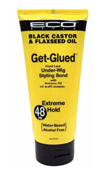 ECO- STYLE BLACK CASTOR GET GLUED UNDER WIG STYLING BOND. 6OZ