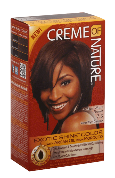 CREME OF NATURE EXOTIC SHINE COLOR PERMANENT HAIR WITH ARGAN OIL
