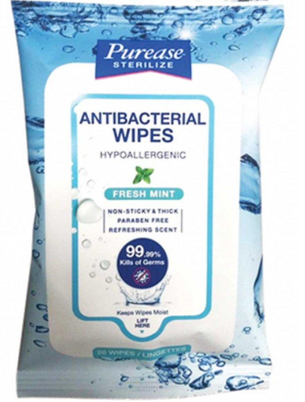 Travel shop antibacterial wipes