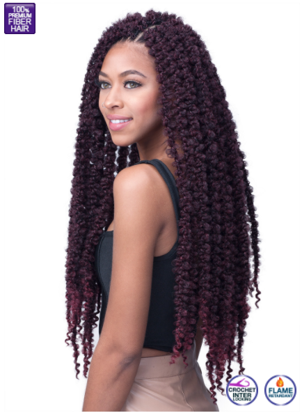 BOBBIBOSS 2X CALIF. BUTTERFLY LOCS CROCHET INTERLOCKING BRAIDING HAIR - 24"
