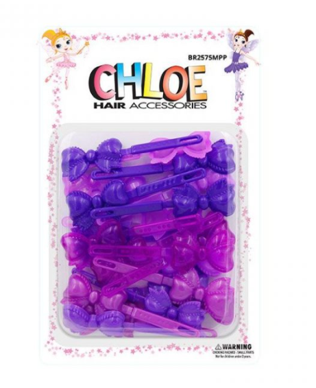 CHLOE BARRETTES RIBBON 24PCS
