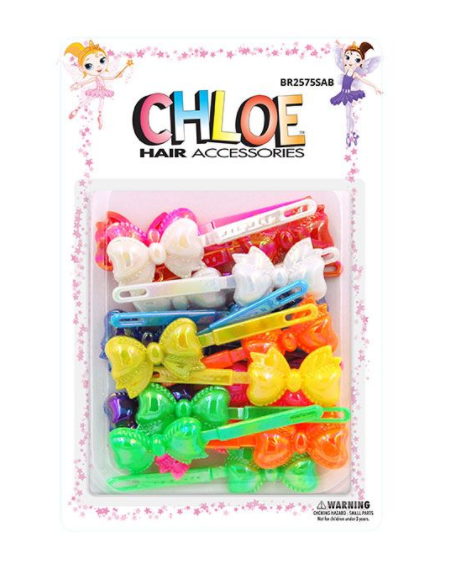 CHLOE BARRETTES RIBBON 24PCS
