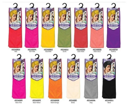 MAGIC COLLECTION STRETCH SATIN HEAD WRAP (25"x72")