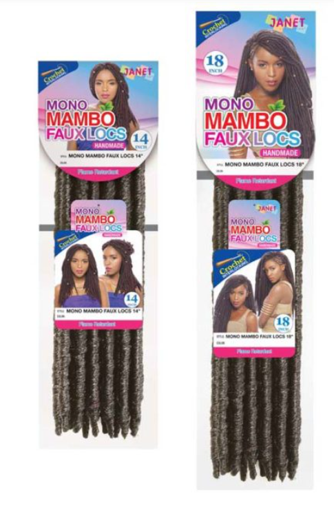 JANET COLLECTION - MONO MAMBO FAUX LOCS HAND MADE 18"