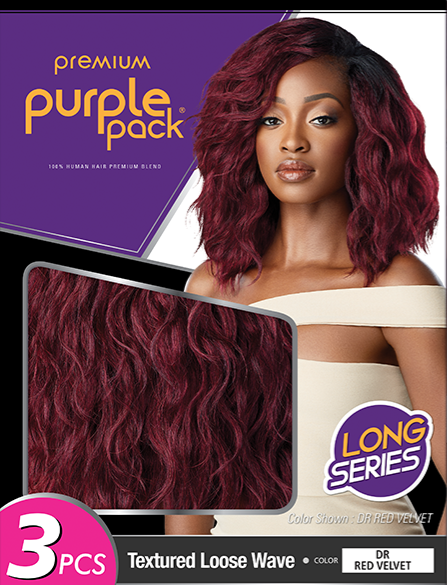 OUTRE PURPLE PACK - 3 PIECES TEXTURED LOOSE WAVE