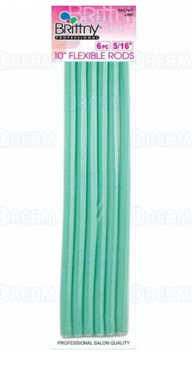 BRITTNY 6 PCS 5/16" GREEN FLEXIBLE RODS 10"