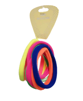 HAIR ACCESSORY - ELASTIC PONYTAIL HOLDER 12 PIECES