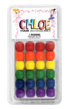 CHLOE WOODEN ROUND BEADS 24PCS