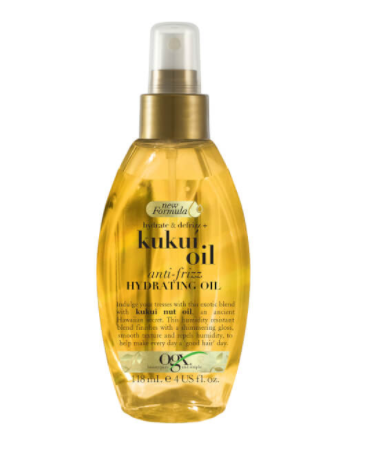 OGX HYDRATE & DEFRIZZ + KUKUI OIL ANTI-FRIZZ HYDRATING OIL In Gold