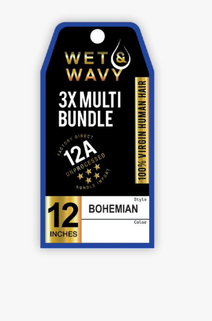SENSATIONNEL - 12A 3X WET & WAVY BOHEMIAN VIRGIN HUMAN BUNDLED HAIR