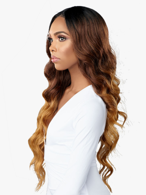 SENSATIONNEL - BUTTA LACE HUMAN HAIR BLEND OCEAN WAVE 30" LACE WIG