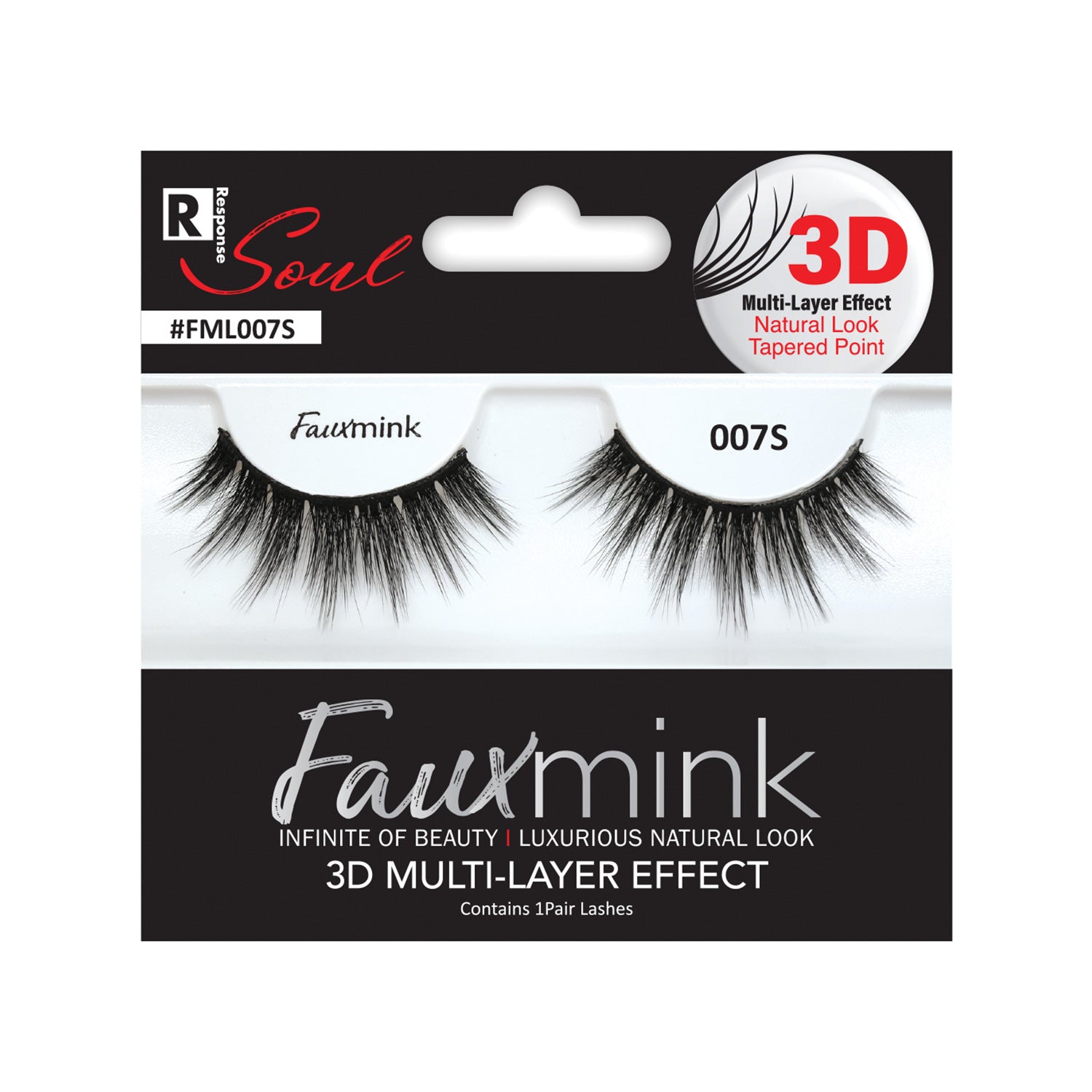 RESPONSE SOUL 3D MULTI LAYER EFFECT FAUX MINK EYELASHES