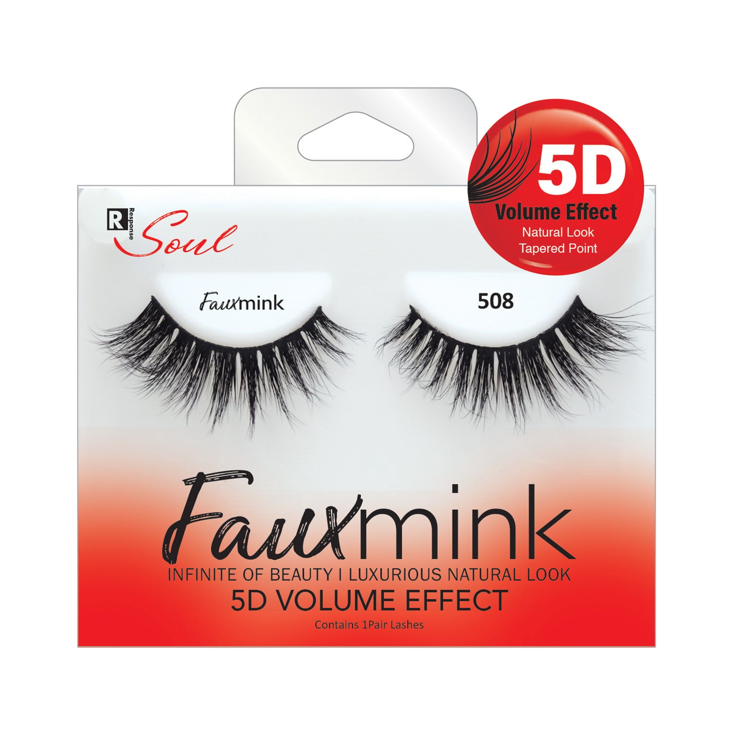 RESPONSE SOUL 5D MULTI LAYER EFFECT FAUX MINK EYELASHES