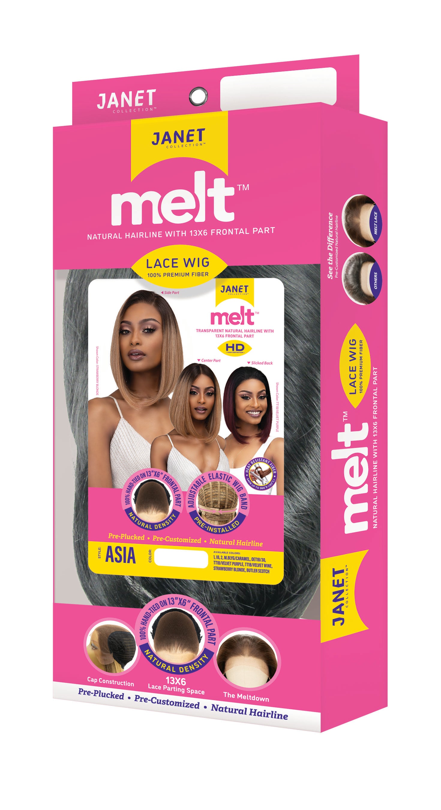 JANET COLLECTION MELT 13X6 HD TRANSPARENT SWISS LACE WIG - ASIA