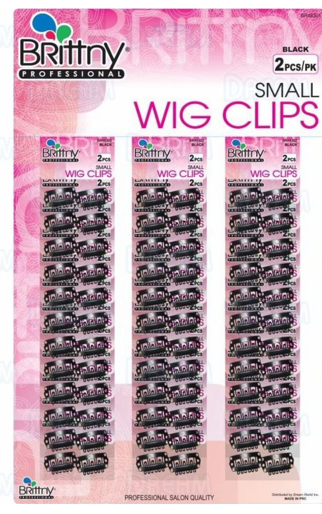BRITTNY WIG CLIP SMALL - 2PCS/PK SINGLES