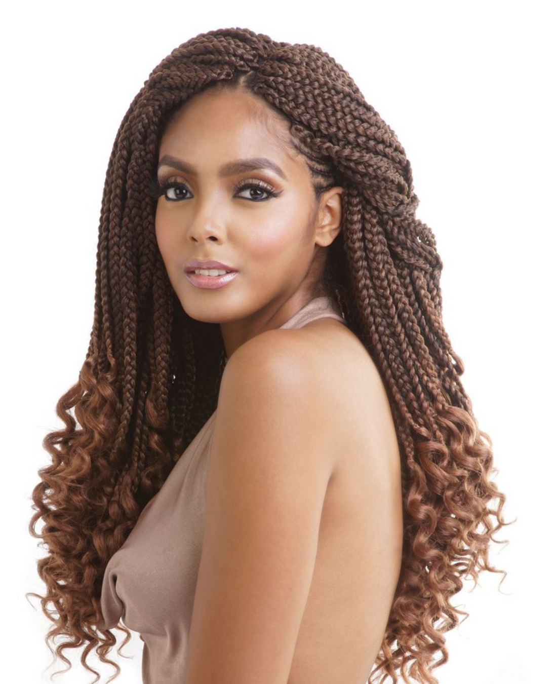 AFRI - TWB101 CURLY ENDS BOX BRAID 18" CROCHET BRAIDING HAIR