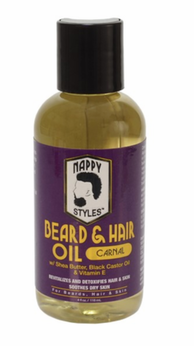 NAPPY STYL BEARD & HAIR OIL CARNAL  4OZ