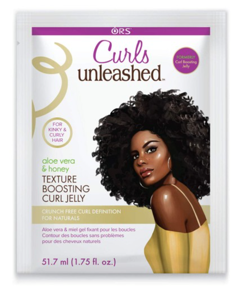 O.R.S CURLS UNLEASHED ALOE VERA & HONEY MOISTURIZING SQUEEZE CURL BOOSTING CURL JELLY - 1.75 OZ