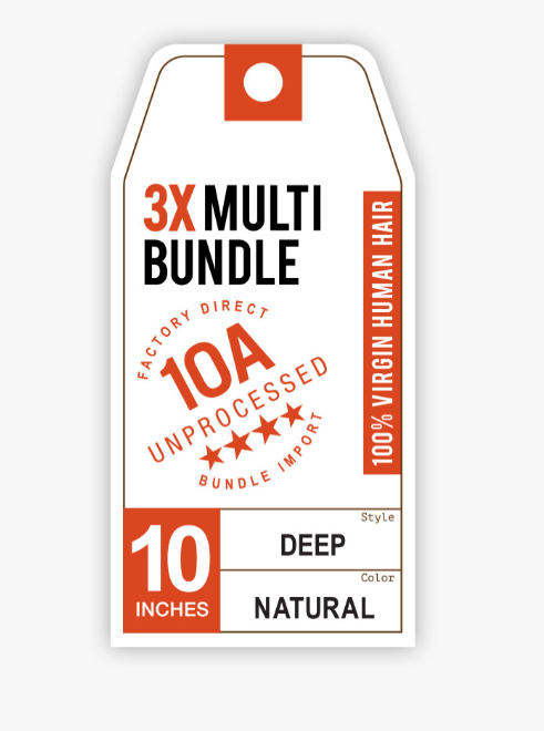 SENSATIONNEL - 10A 3X MULTI BUNDLE (BARE & NATURAL) – DEEP WAVE BUNDLED HAIR
