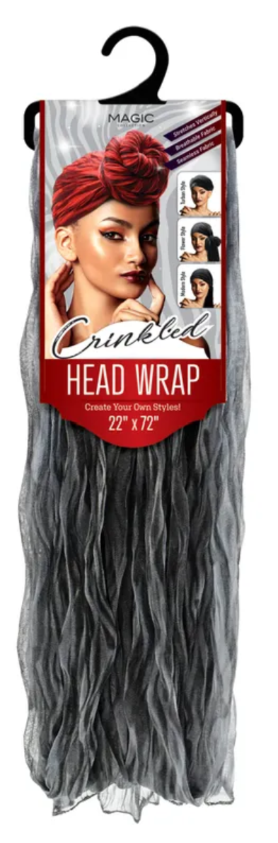 MAGIC COLLECTION CRINKLED HEAD WRAP (22"x72")