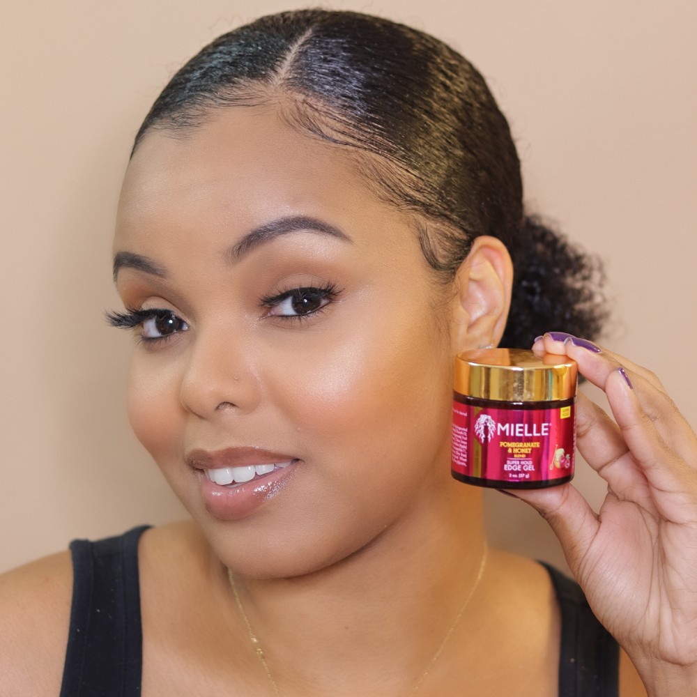 MIELLE POMEGRANATE HONEY BLEND SUPER HOLD EDGE GEL 2OZ