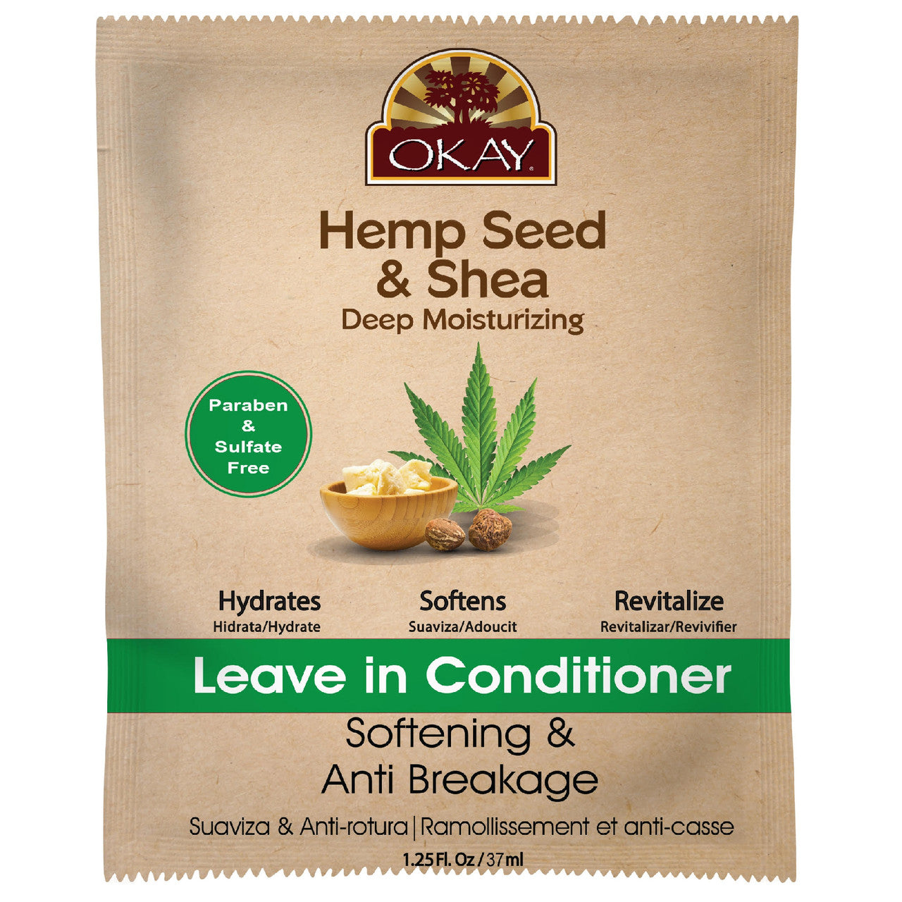 OKAY LEAVE-IN DEEP CONDITIONER PACKETTES 1.25 OZ