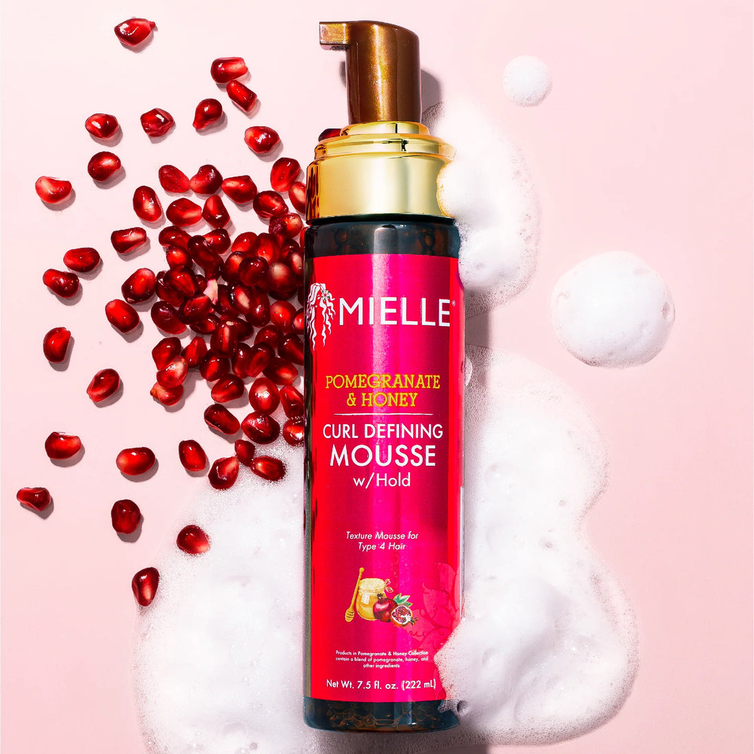 MIELLE POMEGRANATE CURL DEFINING MOUSSE with HOLD - 7.5FL OZ