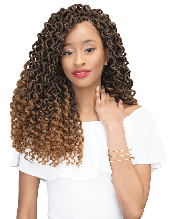 2X MAMBO CURLY BOHEMIAN LOCS 18″ CROCHET BRAIDING HAIR