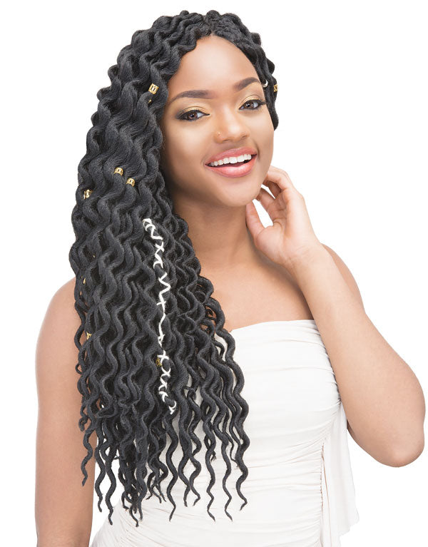 2X MAMBO NATURAL COILY LOCS 18″ CROCHET BRAIDING HAIR