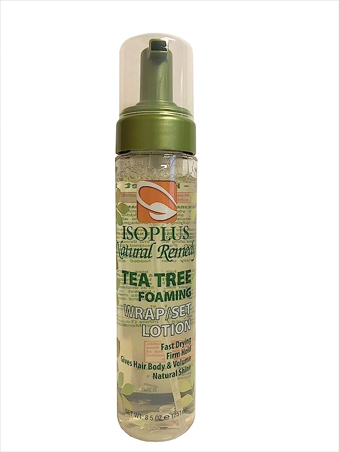 ISOPLUS NATURAL REMEDY TEA TREE FOAMING WRAP/SET LOTION 8.5 OZ